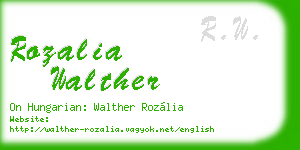 rozalia walther business card